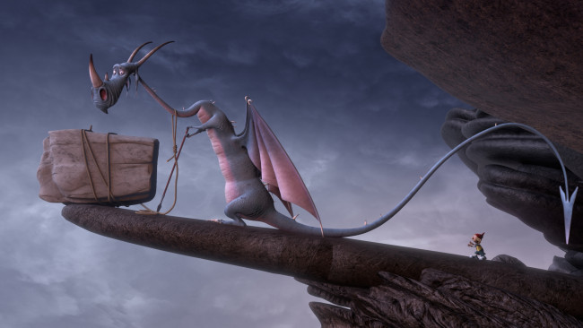 Обои картинки фото мультфильмы, - der 7bte zwerg, 7-ой гном, гном, дракон, обрыв, 7-ой, приключение, мультфильм, der, 7bte, zwerg