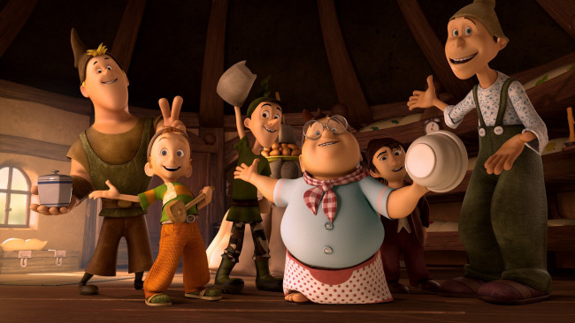 Обои картинки фото мультфильмы, - der 7bte zwerg, 7-ой гном, гномы, приключение, мультфильм, посуда, der, 7bte, zwerg, 7-ой, гном