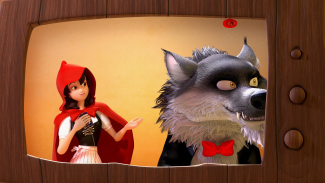 Обои картинки фото мультфильмы, - der 7bte zwerg, 7-ой гном, мультфильм, der, 7bte, zwerg, 7-ой, гном, красная, шапочка, волк, приключение