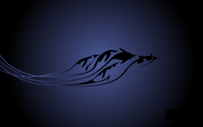 Обои картинки фото рисованные, животные,  дельфины, дельфины