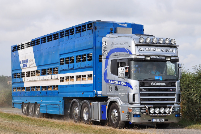 Обои картинки фото автомобили, scania , выставка, улица, тягач, седельный, грузовик, тяжелый