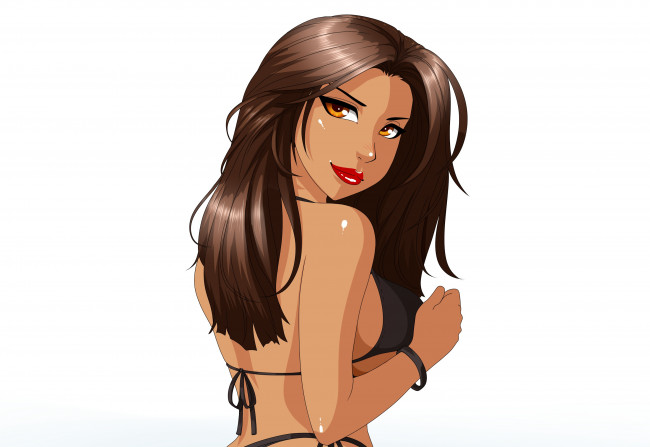 Обои картинки фото рисованные, люди, девушка, бикини, арт, natasha