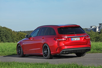 обоя автомобили, mercedes-benz, wimmer, rs, mercedes-amg, c, 63, s, estate, s205, 2015г, красный