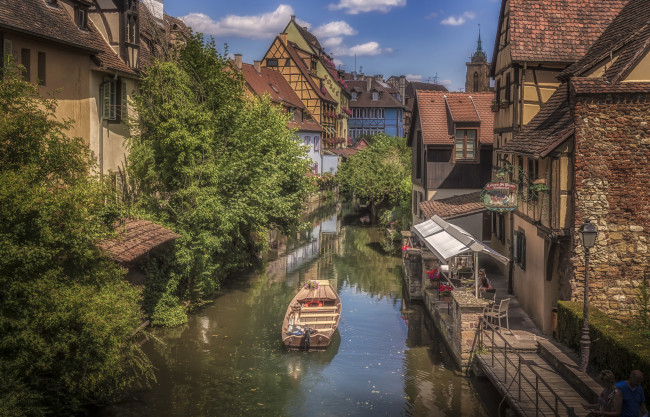 Обои картинки фото la petite venise in colmar,  france, города, - улицы,  площади,  набережные, канал, здания