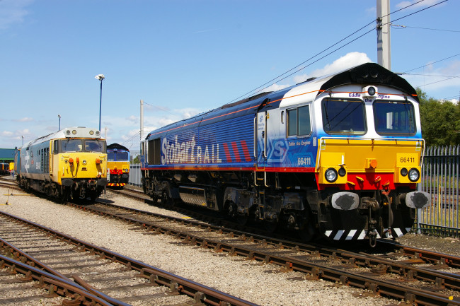 Обои картинки фото техника, локомотивы, рельсы, дорога, железная, локомотив