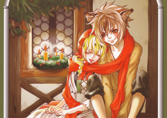 Картинка аниме животные +существа red riding hood