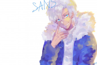Картинка аниме undertale sans
