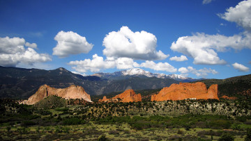 Картинка природа горы облака долина