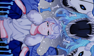 Картинка аниме undertale sans