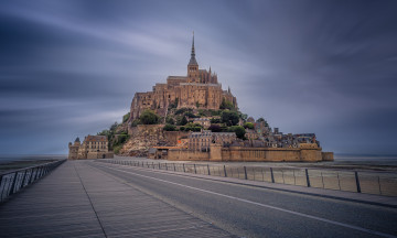 Картинка mont-saint+michel города замки+франции остров замок