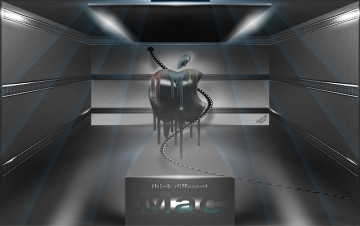 обоя компьютеры, mac os, логотип, фон