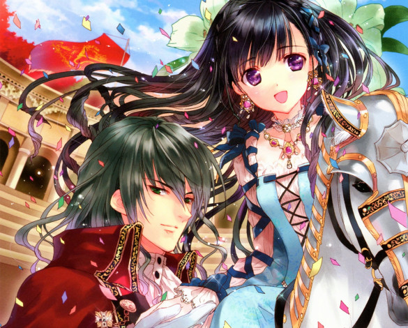 Обои картинки фото аниме, torikago no oujo to, двое