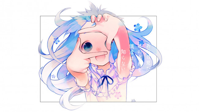 Обои картинки фото аниме, anohana, невиданный, цветок