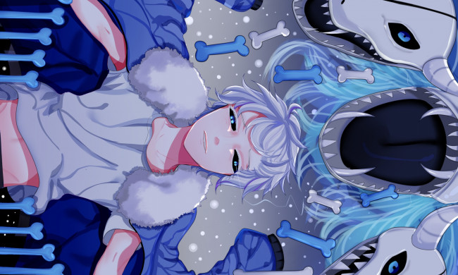 Обои картинки фото аниме, undertale, sans