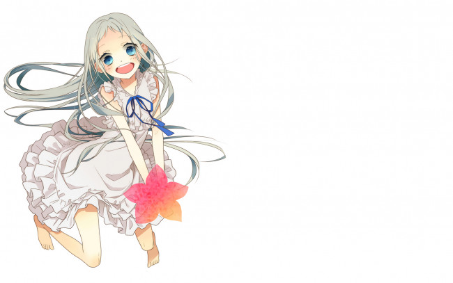 Обои картинки фото аниме, anohana, невиданный, цветок