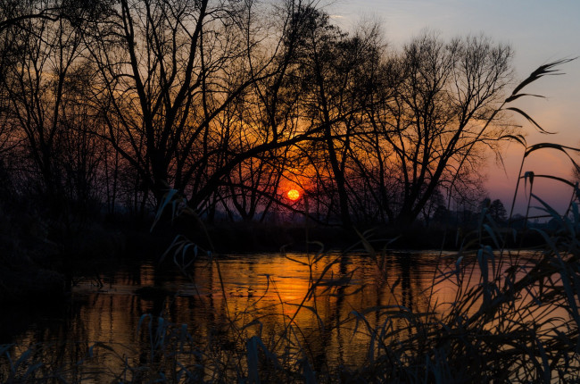 Обои картинки фото природа, восходы, закаты, простор