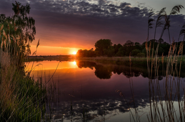 Обои картинки фото природа, восходы, закаты, простор