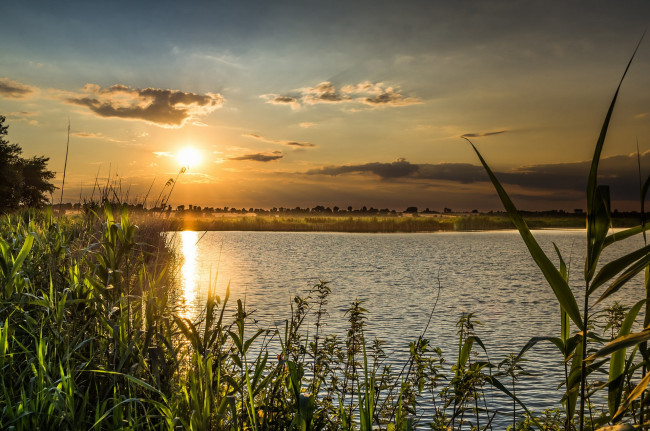 Обои картинки фото природа, восходы, закаты, простор