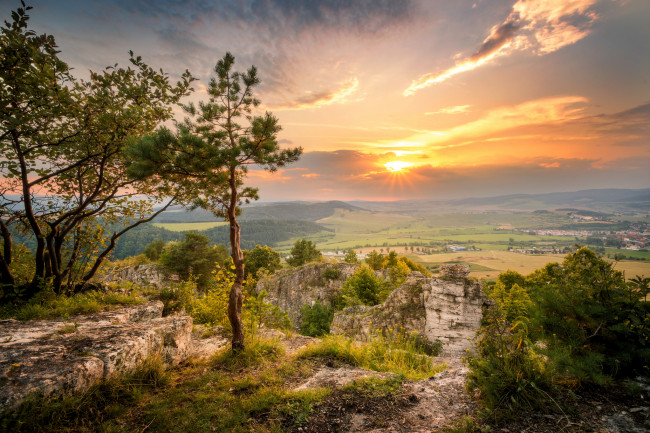 Обои картинки фото природа, восходы, закаты, простор