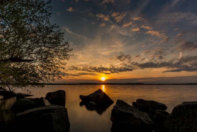 Обои картинки фото природа, восходы, закаты, простор