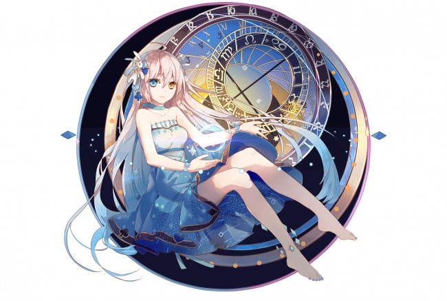 Обои картинки фото аниме, unknown,  другое, взгляд, девушка, фон