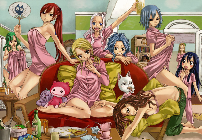 Обои картинки фото аниме, fairy tail, хвост, феи