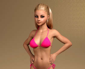 Картинка 3д+графика люди+ people фон взгляд девушка