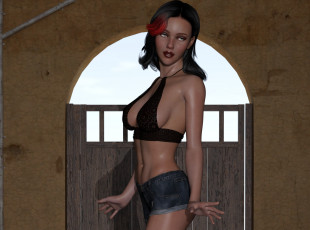 Картинка 3д+графика люди+ people фон взгляд девушка