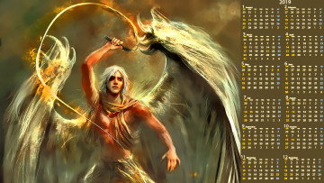 Картинка календари фэнтези крылья мужчина