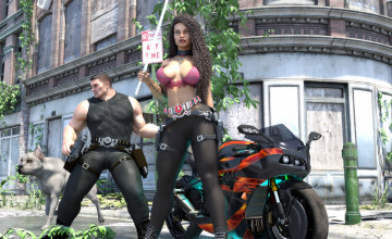 Картинка 3д+графика фантазия+ fantasy фон девушка взгляд