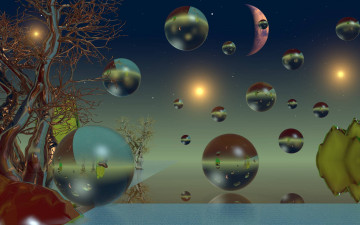 Картинка 3д+графика шары+ balls фон шары