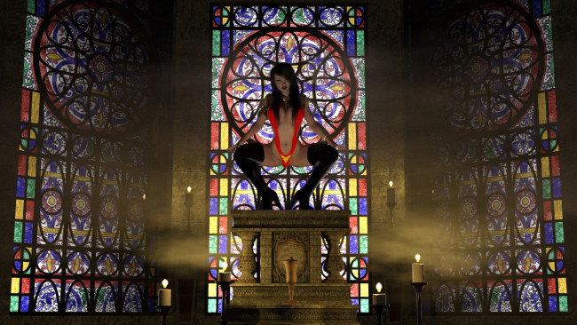 Обои картинки фото 3д графика, фантазия , fantasy, фон, взгляд, девушка