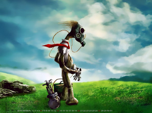 Картинка календари фэнтези 2019 существо calendar природа противогаз трава