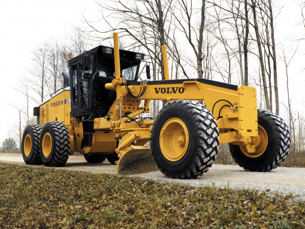 Обои картинки фото техника, грейдеры, volvo