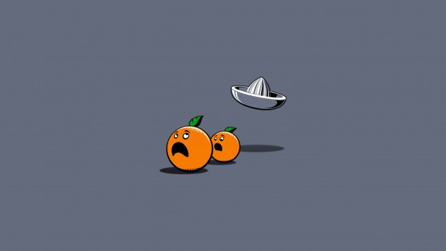 Обои картинки фото рисованное, минимализм, апельсины, ужас