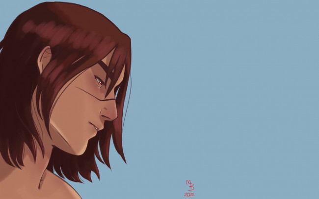 Обои картинки фото аниме, naruto, ирука, умино, лицо, шрам