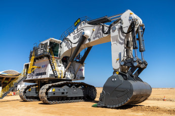обоя техника, экскаваторы, liebherr
