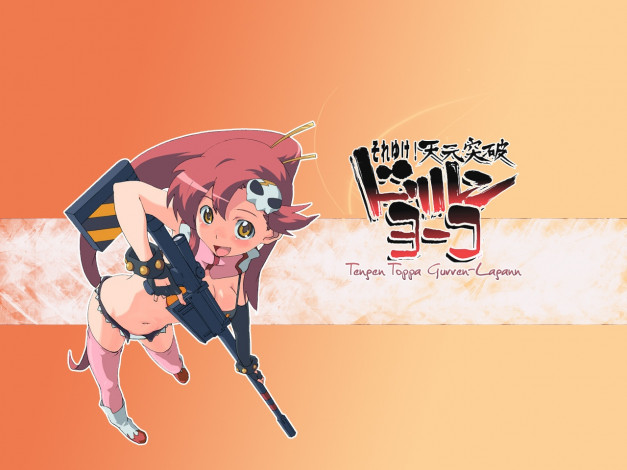 Обои картинки фото аниме, tengen, toppa, gurren, lagann, yoko, littner