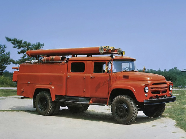 Обои картинки фото зил, 130, ац, 30, автомобили, пожарные, машины
