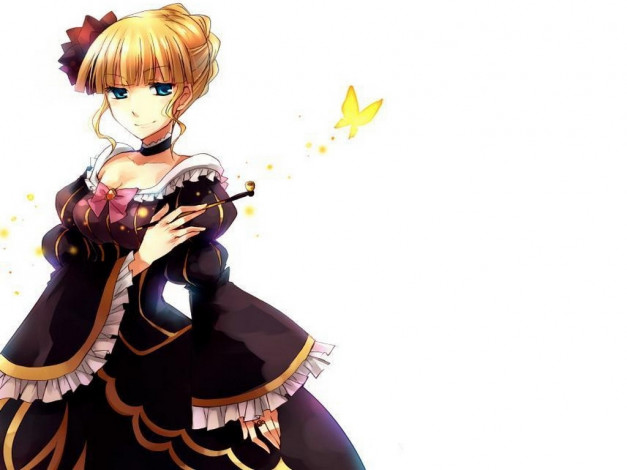 Обои картинки фото аниме, umineko, no, naku, koro, ni