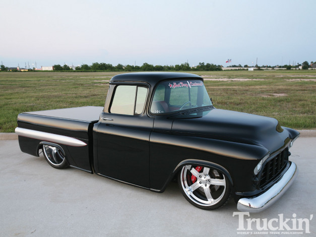 Обои картинки фото 1957, chevy, truck, автомобили, custom, pick, up