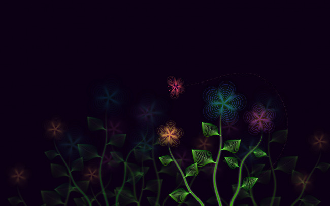 Обои картинки фото 3д, графика, flowers, цветы