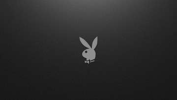 обоя бренды, playboy, зайчик, уши, тёмный