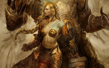 обоя guild, wars, eye, of, the, north, видео, игры, воительница