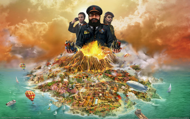 Обои картинки фото tropico, видео, игры, вулкан