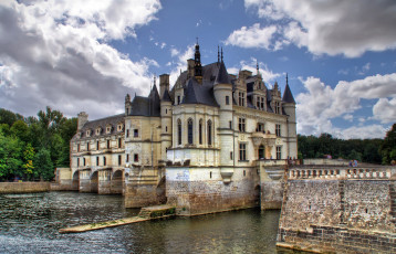 Картинка города замки луары франция каменный вода