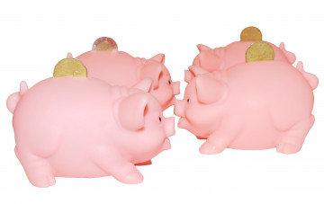 Картинка разное золото купюры монеты копилки