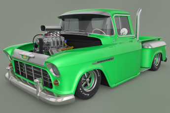 Картинка автомобили 3д chevrolet 1955