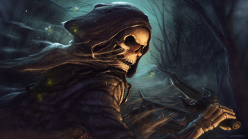 Картинка фэнтези нежить цепь череп кинжал