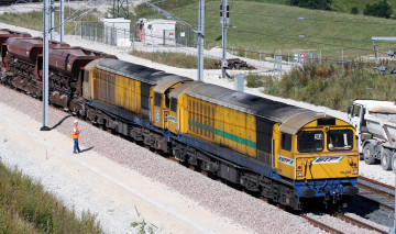 Картинка техника поезда состав вагоны локомотив рельсы железная дорога